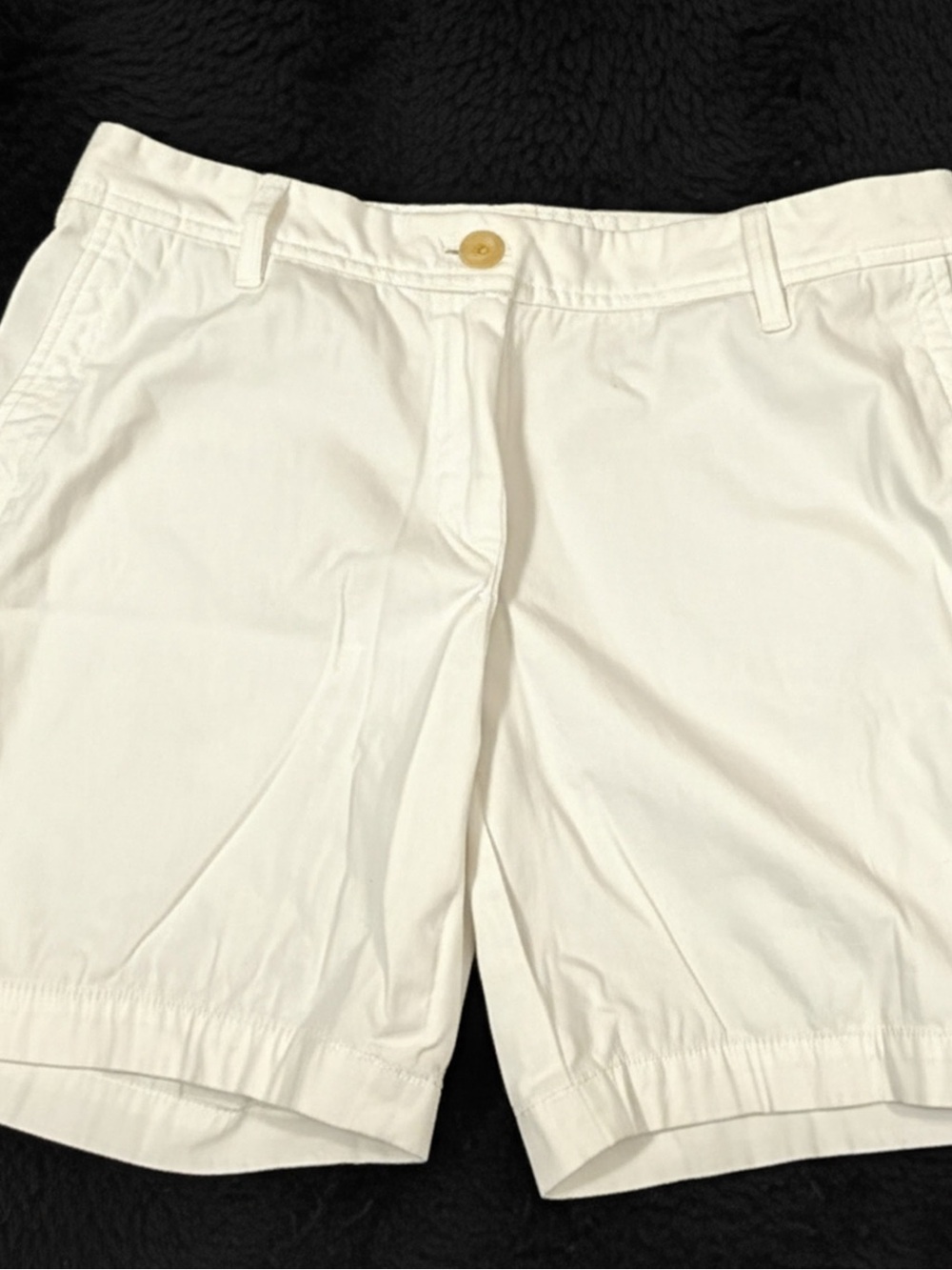 Talbots White Cotton Bermuda Shorts